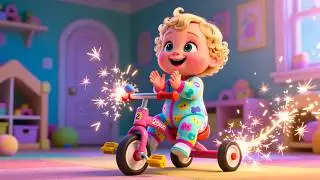 Tricycle Zoom Wroom Fun 🚲🎵 Fun Ride Song | Kids Vehicle Adventure