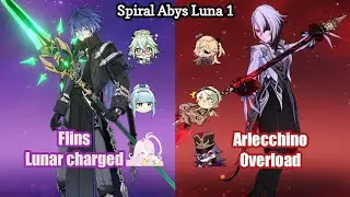 C0 Flins & C1 Arlecchino | NEW Spiral abyss Moon 1 | Genshin Impact
