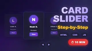 CSS Card Slider Tutorial for Beginners | Build an Animated Profile Carousel