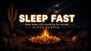 Bonfire Sounds for Sleeping 🔥🌵 (Black Screen, Deep Sleep, No Music) 3 Hours