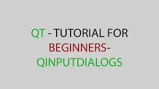 COS2614 QT TUTORIAL - INPUT DIALOG