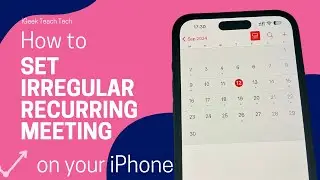 SET IRREGULAR MONTHLY MEETINGS IN A SIMPLE WAY | iPhone Calendar App