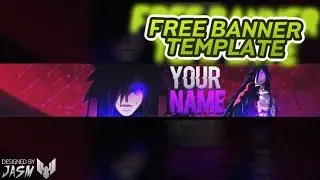 [FREE] Youtube banner template Madara Uchiha Style By Jasm