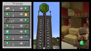 Minecraft: Farm de troca com villagers (Mundinho de farms #31)