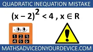 SOLVING QUADRATIC INEQUATIONS (Ep.5 of 5) 📱 www.mathsadviceonyourdevice.com #MathsAdviceOnYourDevice