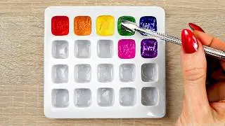 How to Create 20 Colors Made from 3 Primary Colors | Satisfying Color Mixing