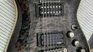 Schecter Omen Extreme 7. Ремонт, настройка, экранировка, замена звукоснимателя на Fokin Uppercut 7.