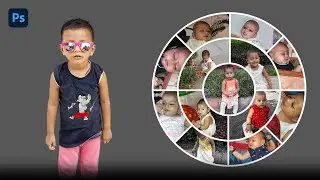 How to make Circle Collage in Photoshop | Photoshop mein Circle Collage Kaise banaye