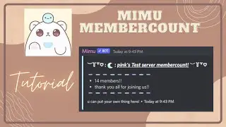 ༊*·˚ How to setup a cute membercount with mimu | slash (/) command