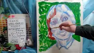 Oil painting portrait day 1 op1579-1   [LIVE]--  