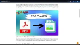 how to convert pdf to jpg | convert PDF to JPG free online with gsuper tools