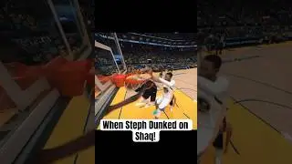When Steph Curry dunked on Shaq! #stephencurry #nba #shaq #nbahighlights #bestdunks #marlonladd