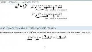 Sum and Difference of Cubes