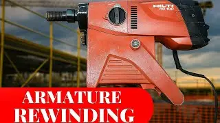 Burnt HILTI DD 160 / How to Wrap Armature Winding