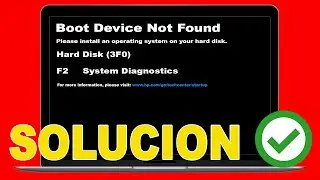 ✅ SOLUCION REAL 💥 HP Laptop Boot Device Not Found - HARD DISK 3F0 - F2 System Diagnostics - FACIL