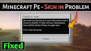 How to fix minecraft error code drowned | Error code drowned Minecraft pe