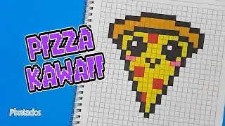 COMO DIBUJAR UNA PIZZA KAWAII PIXEL ART - PIXELADOS