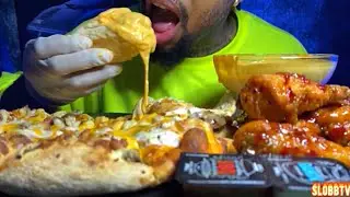 Dominos & Kfc Mukbang | MESSY BIG BITES