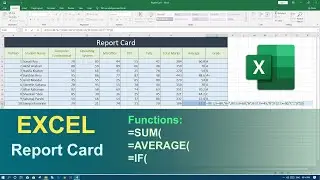 How to Create Marksheet in Excel | Report Card in Excel | Formula of Sum, Average & If Functions