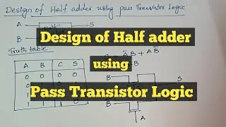 Design of Half adder using Pass Transistor Logic || Easy method || Explore the way