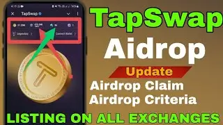 Tap swap Airdrop Withdrawal 500$ | Tap Swap Airdrop Update | Tapswap Full Tutorial