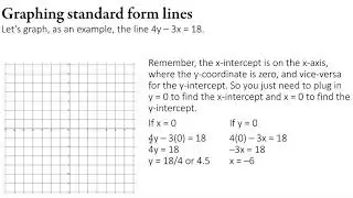Standard Form of a Line