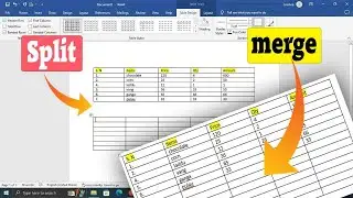 How to Split and Merge Tables in Word