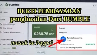 Akhirnya Pembayaran dari Rumble masuk ke Paypal - simak sampai habis