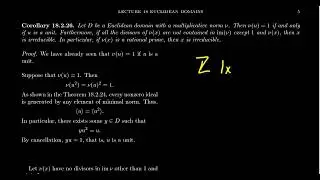 Multiplicative Norms in a Euclidean Domain