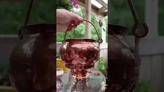 How I clean my copper kettle, small pot and sugar container☺️ - salt- lemon or vinegar/ättika