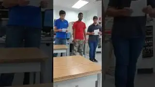 Boy singing in class room! (Really Good)