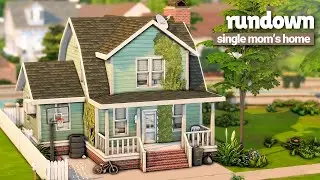 RUNDOWN SINGLE MOM'S HOME 👩‍👦 The Sims 4 Save File Speed Build | No CC