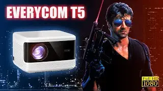 Проектор заменит телевизор? EVERYCOM T5 Новый Full HD SMART TV проектор 1 lcd! #1