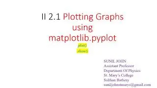 II 2 1 Plotting Graphs