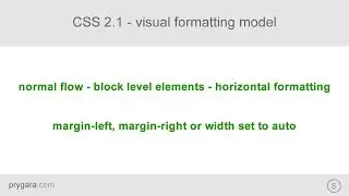 CSS 2.1 - visual formatting model - width, margin left  or margin right set to auto
