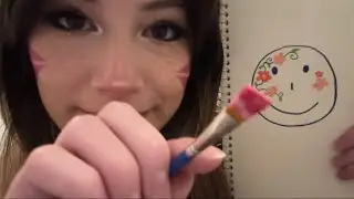 painting your face (asmr)