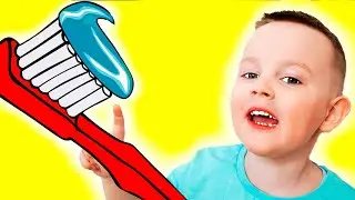 Brush your teeth song  | Max pretend play learning how to Brush Teeth Nursery Rhymes & Kid Song