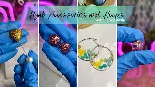 Dazzling Hijab Accessories and Hoops with Epoxy Resin ✨🦋 | Resin Art | Aesthetic Hues