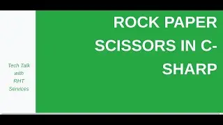 Rock Paper Scissors Console Game in C#