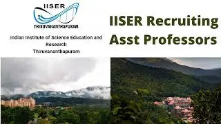 IISER Recruiting Asst Professors #career #education #research #iiser