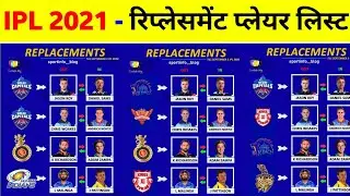 IPL 2021 - Replacement Players List Announce For Uae || IPL 2021 Replacement Players