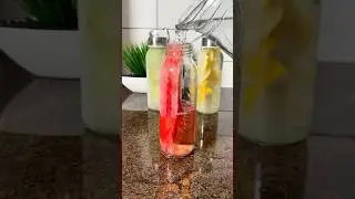 ASMR Frozen Fruit Infused Bottles🤤#asmr #satisfying #summerdrink #restock #water #diy #shorts