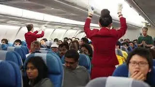 Cathay pacific spraying when landing in India#Shorts l Aviation think