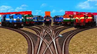 7 Branches of Railway Tracks Sharp Bends🚦Colorful Indian Railways⚠️Train Simulator 2024