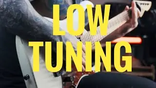 Metal guitar riff in a super low tuning @DaveDunsire