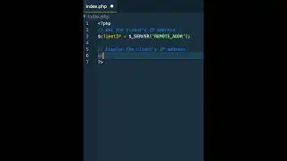 Get Client IP Address In Php🫣#PHP #Tutorial #Coding #YouTubeShorts