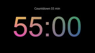 55 min Simple Quiet Countdown Timer. No Sounds. No Music.
