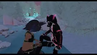 VR ASMR 14 - Mirror headpats and phantom touch routine in the snow