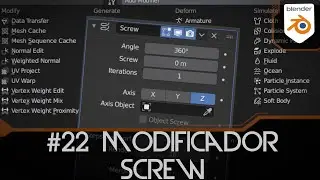 #22 Screw Modifier (Revoluciones/Tornillo) en Blender 2.9 - Modificadores Blender