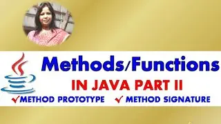 Method Prototype and Method Signature in java  